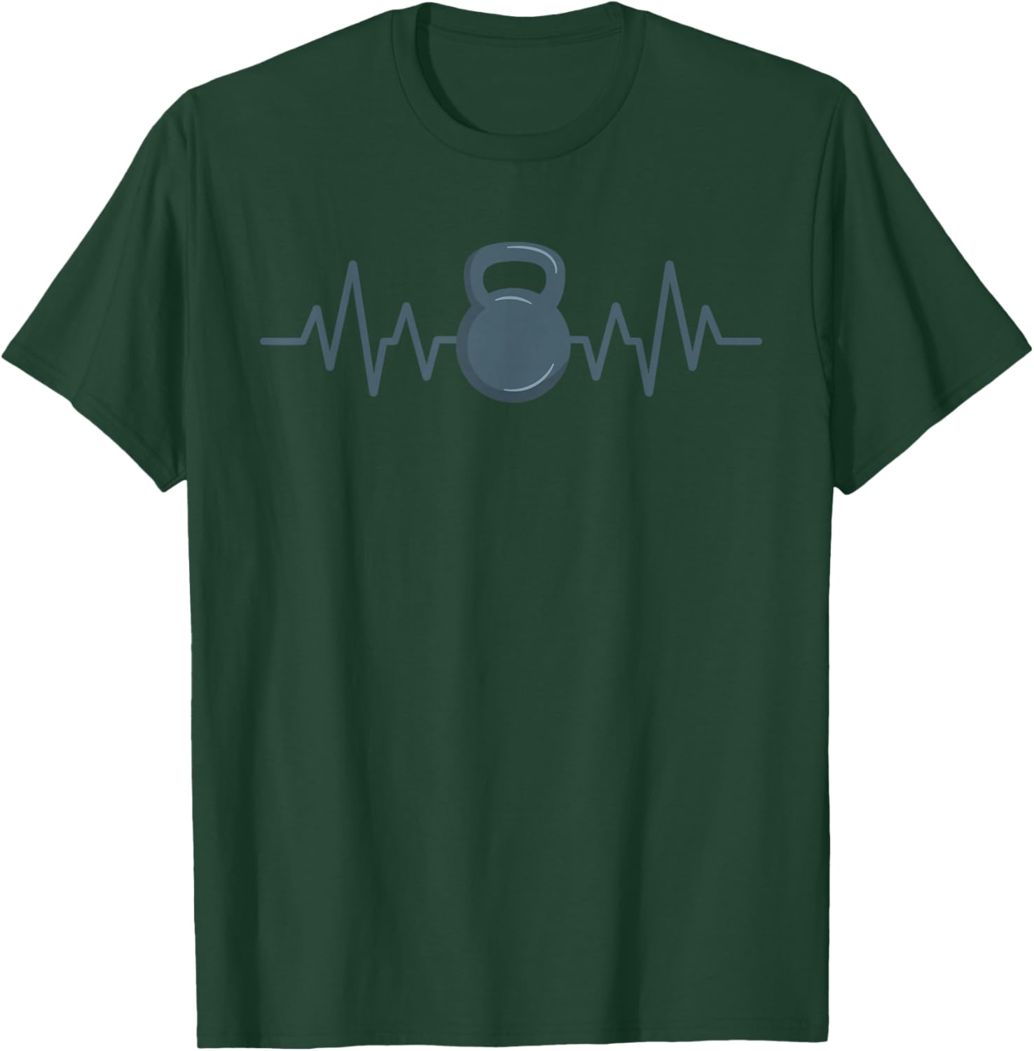 Kettlebell Workout Fitness Training Kettlebell T-Shirt - T-Shirt | Forest