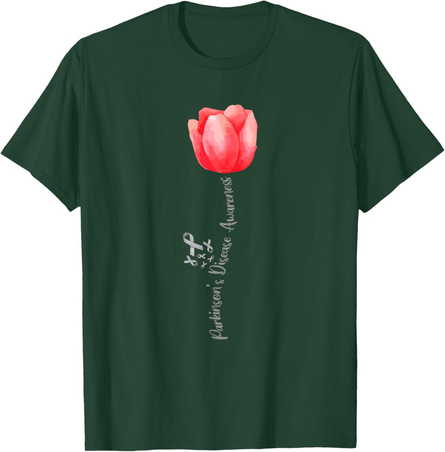 Parkinson Disease Awareness Tulip — April National Month T-Shirt - T-Shirt | Forest