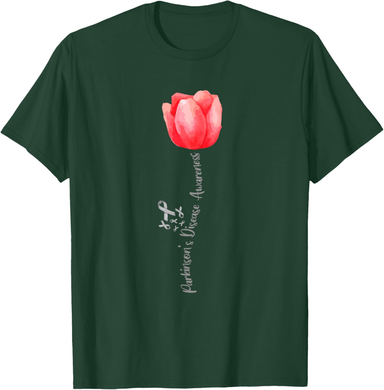 Parkinson Disease Awareness Tulip — April National Month T-Shirt - T-Shirt | Forest