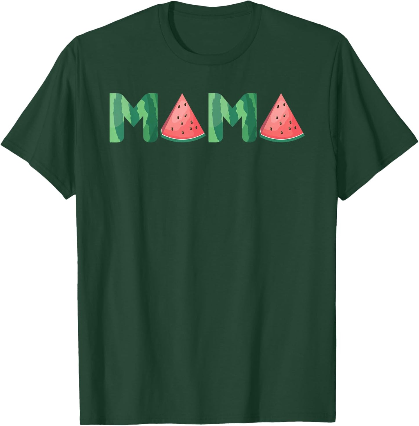 Mama Watermelon Funny Summer Fruit Gift - Great Mother's Day T-Shirt - T-Shirt | Forest