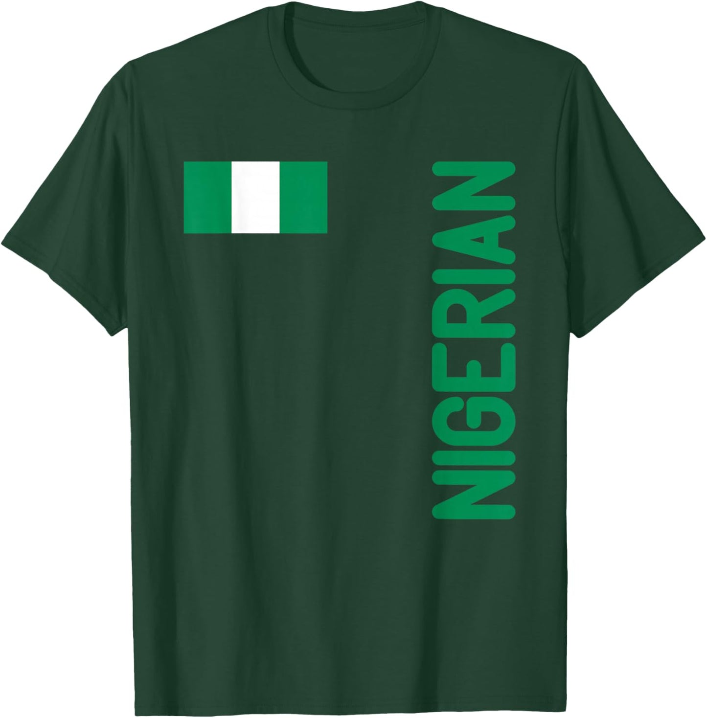 Nigerian Flag And Nigeria Roots T-Shirt - T-Shirt | Forest