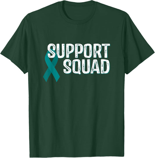 Ovarian Cancer Awareness Support Squad T-Shirt - T-Shirt | Forest