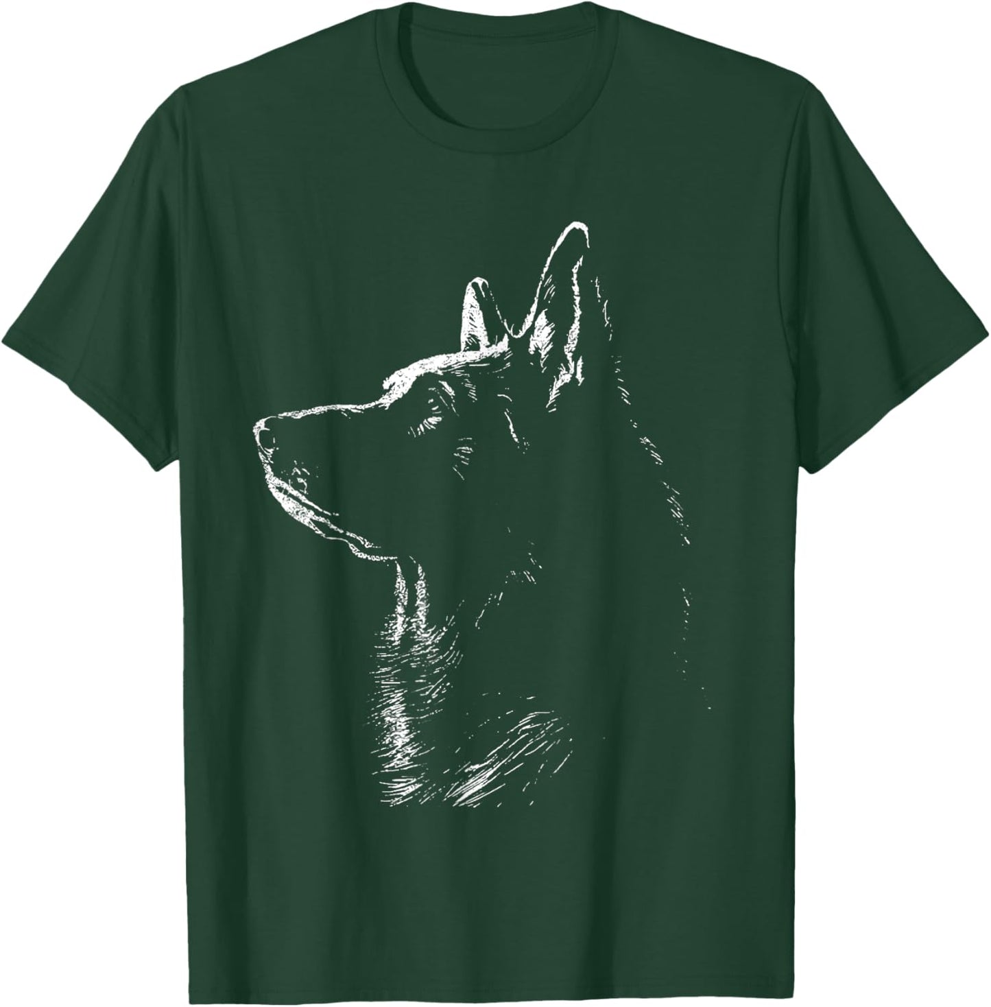 German Shepherd Silhouette T-Shirt - T-Shirt | Forest
