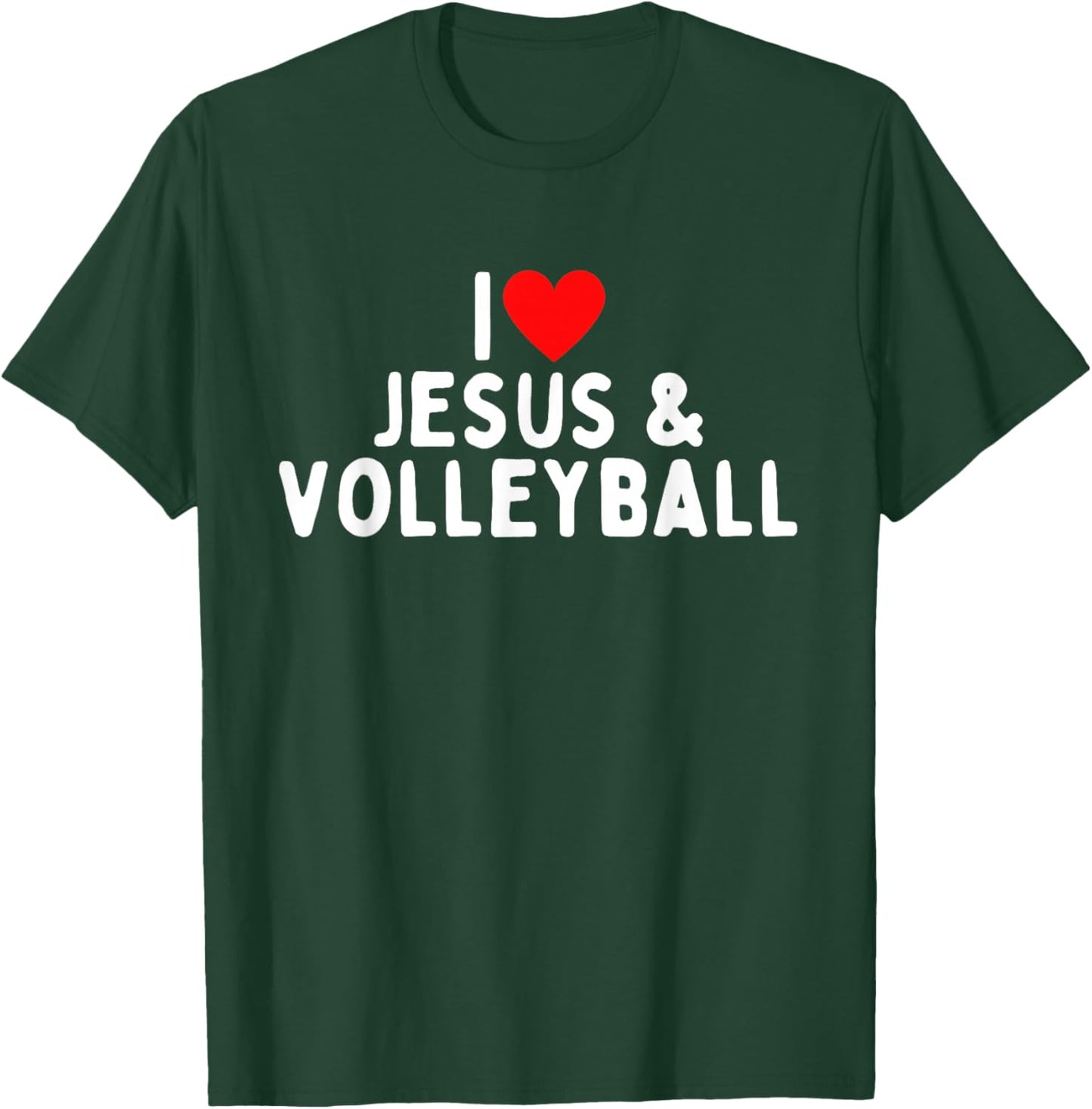 I Love Jesus And Volleyball T-Shirt - T-Shirt | Forest