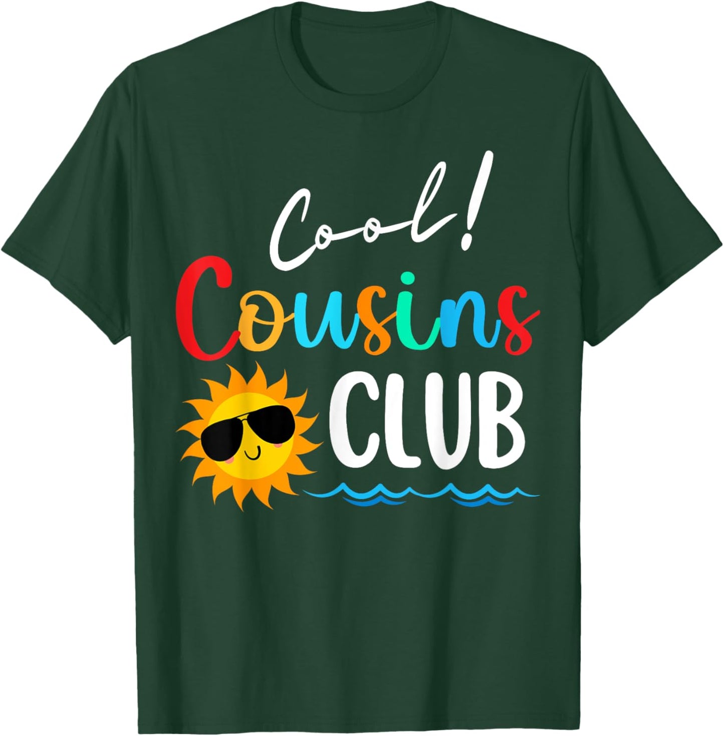 2025 Cool Cousins Club Summer Vacation Beach Kids Matching T-Shirt - T-Shirt | Forest