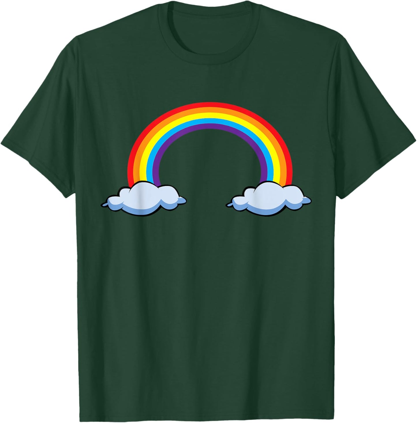 Rainbow with Clouds T-Shirt - T-Shirt | Forest