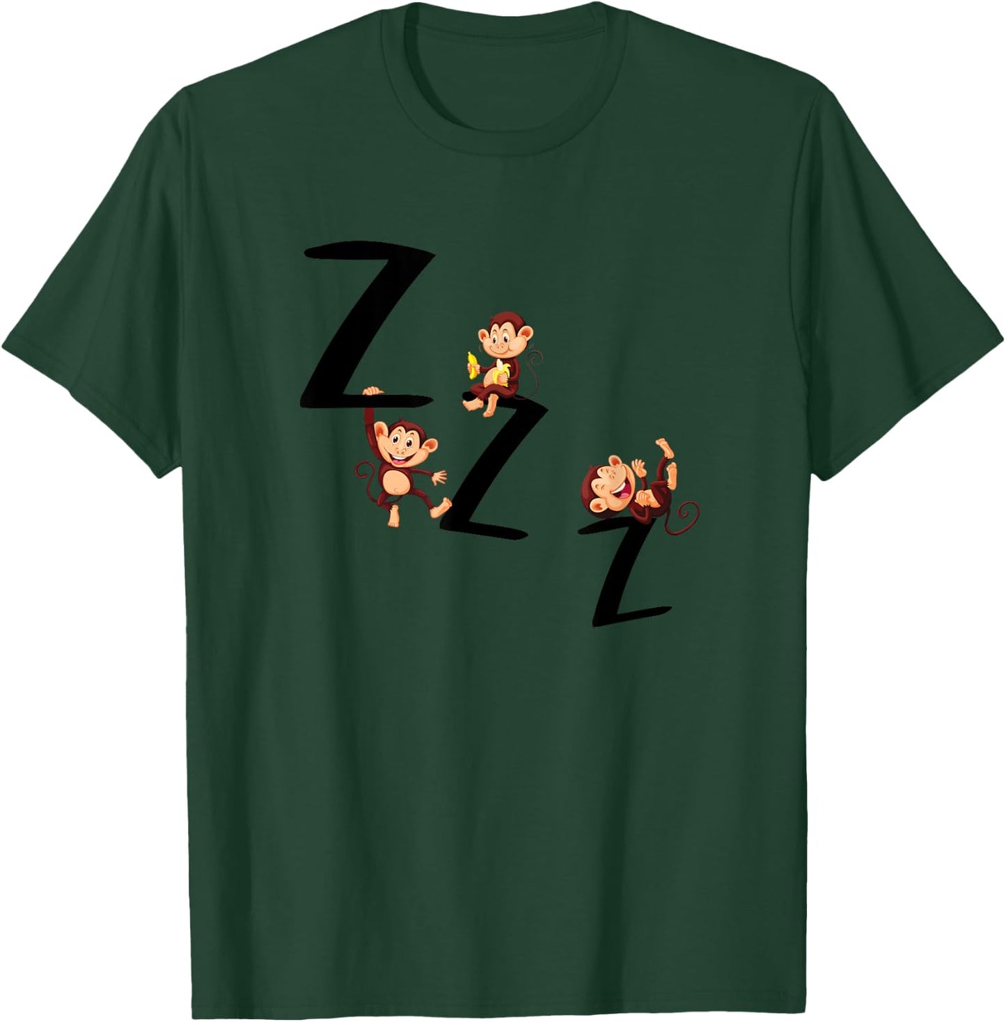 Monkey Graphic Pajama Top T-Shirt - T-Shirt | Forest
