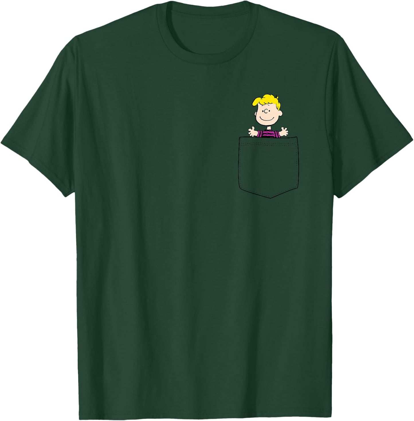 Peanuts Schroeder Faux Pocket T-Shirt - T-Shirt | Forest