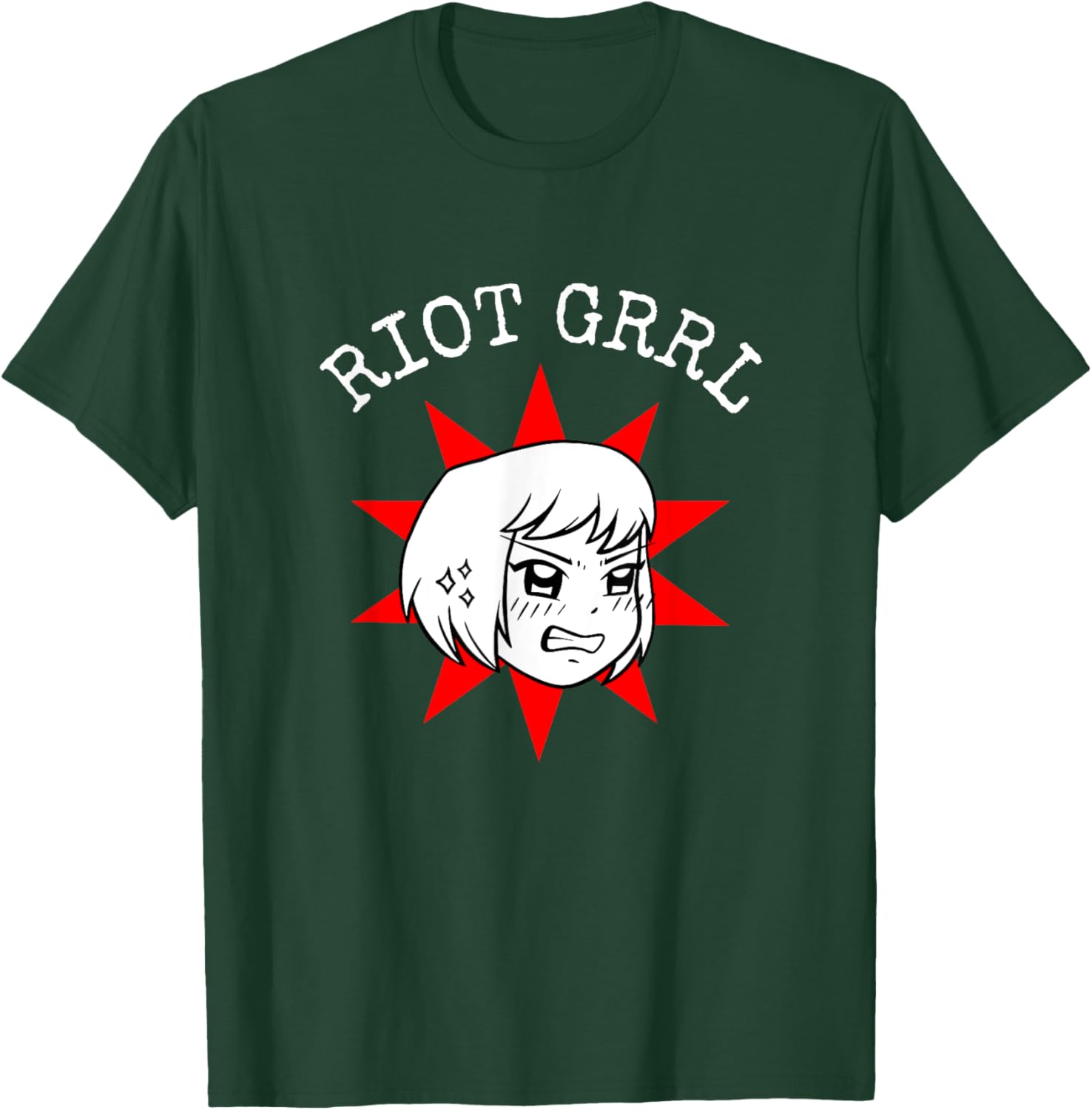 Riot Grrl Star Punk Girl T-Shirt - T-Shirt | Forest