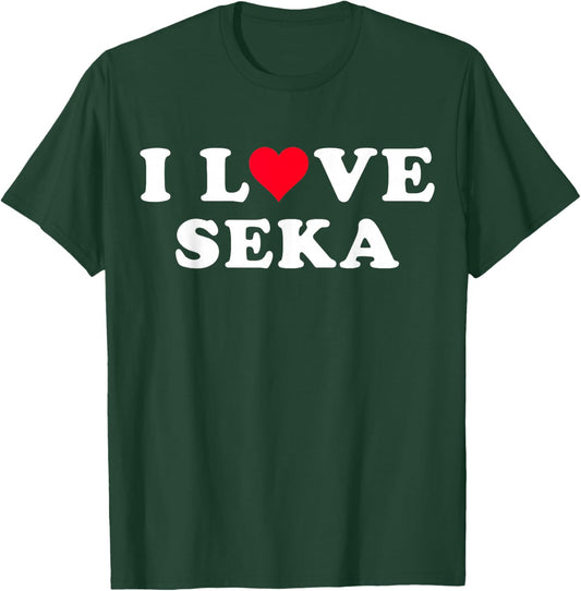 I Love Seka Matching Girlfriend & Boyfriend Seka Name T-Shirt - T-Shirt | Forest