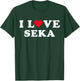 I Love Seka Matching Girlfriend & Boyfriend Seka Name T-Shirt - T-Shirt | Forest