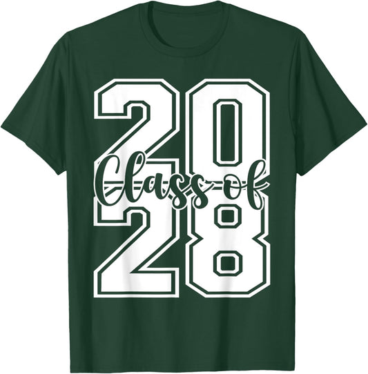 Class Of 2028 Growing Up graduate for Senior 2028 Graduation T-Shirt - T-Shirt | Forest