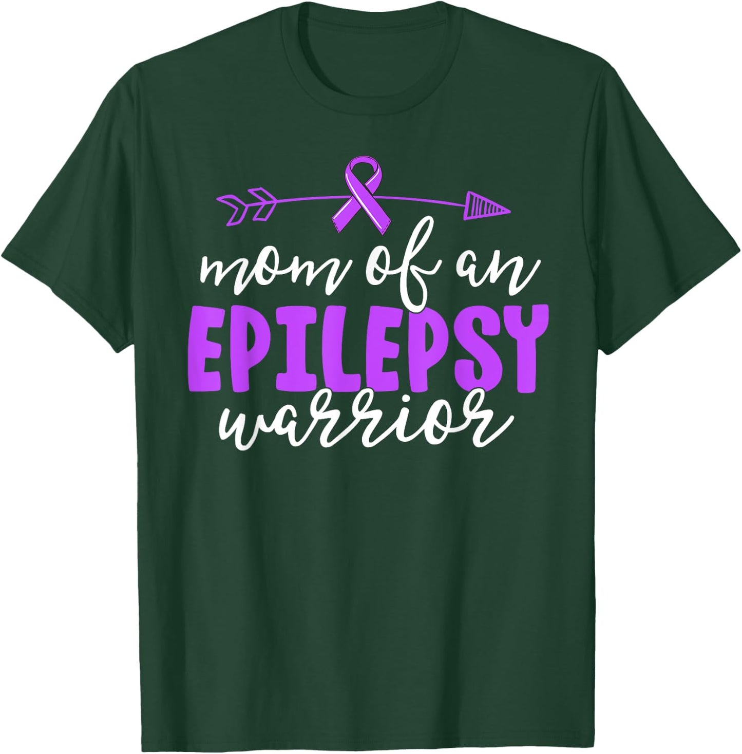 Epilepsy Mom Shirt Purple Ribbon Awareness Mother Shirt T-Shirt - T-Shirt | Forest