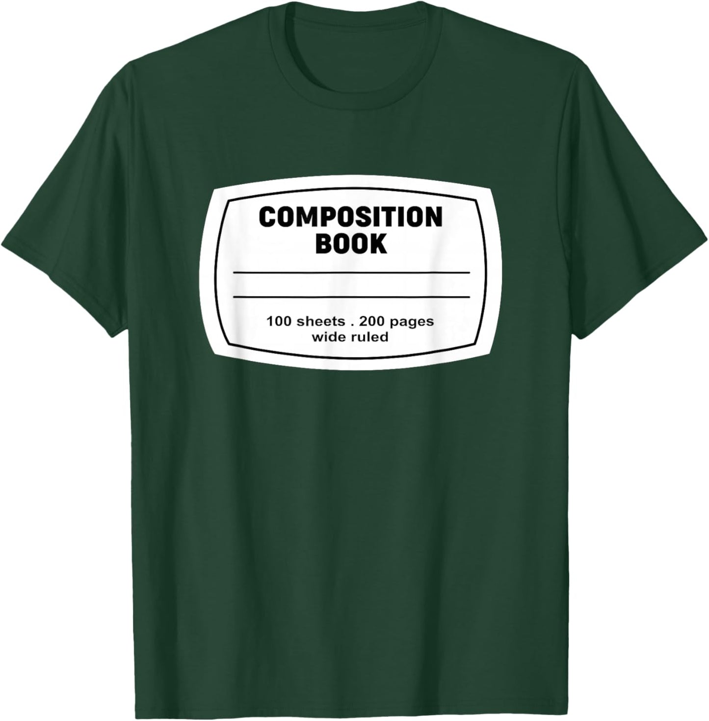 Composition Notebook Halloween Costume Teacher Student T-Shirt - T-Shirt | Forest
