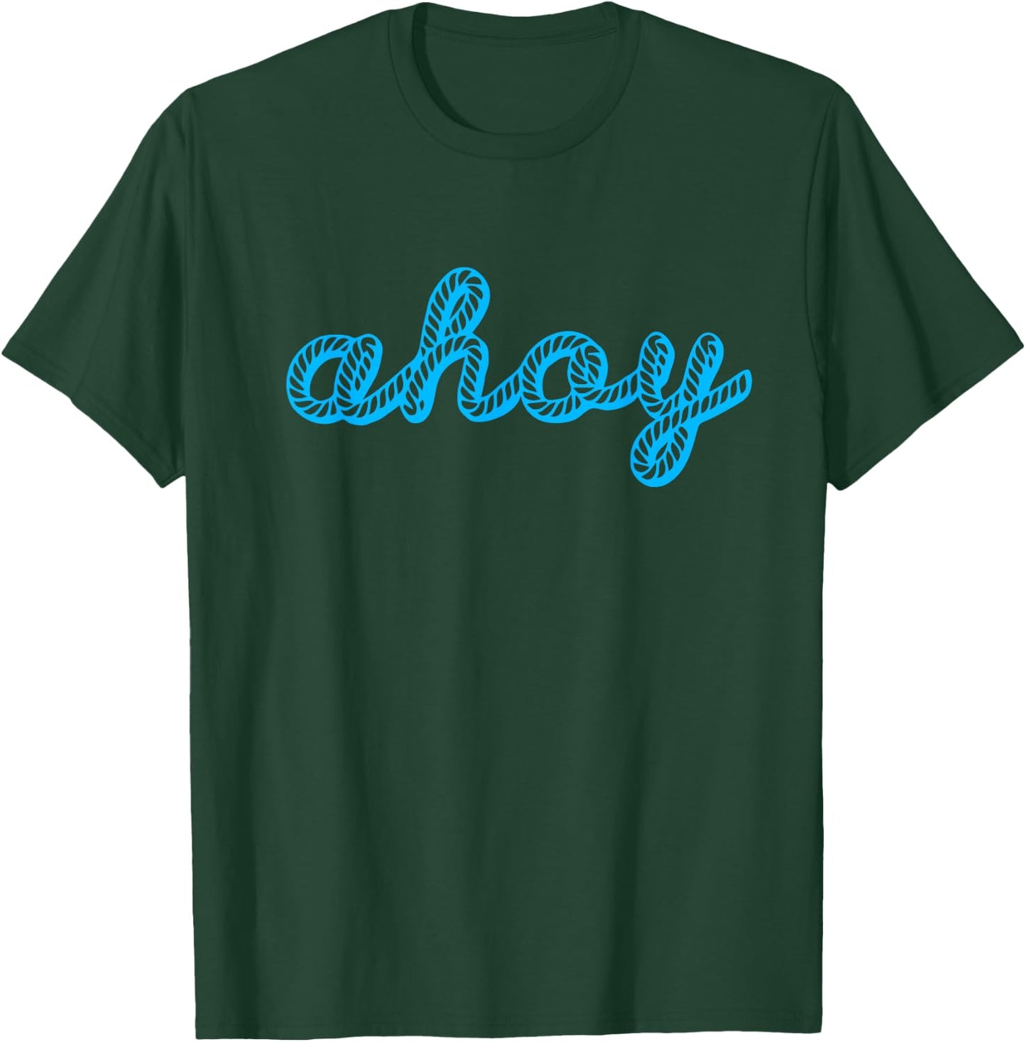Skipper ahoy sailing knot sailor sailboat sail ship greeting T-Shirt - T-Shirt | Forest
