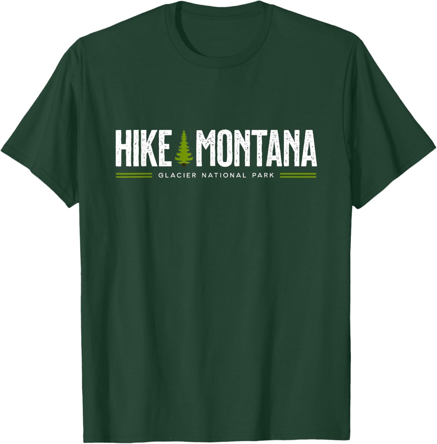 Montana Glacier National Park Hike Tree Retro Graphic T-Shirt - T-Shirt | Forest