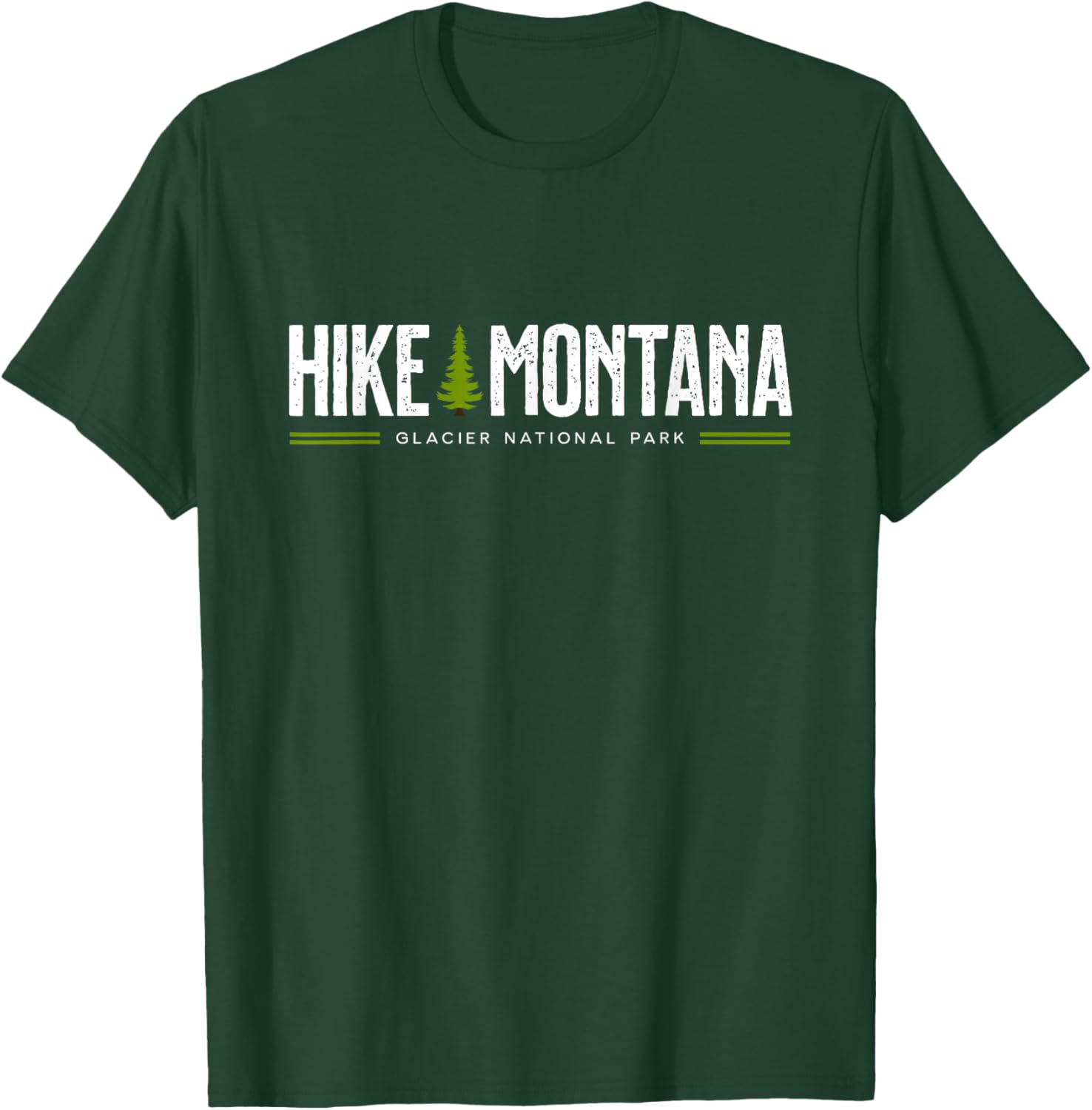 Montana Glacier National Park Hike Tree Retro Graphic T-Shirt - T-Shirt | Forest
