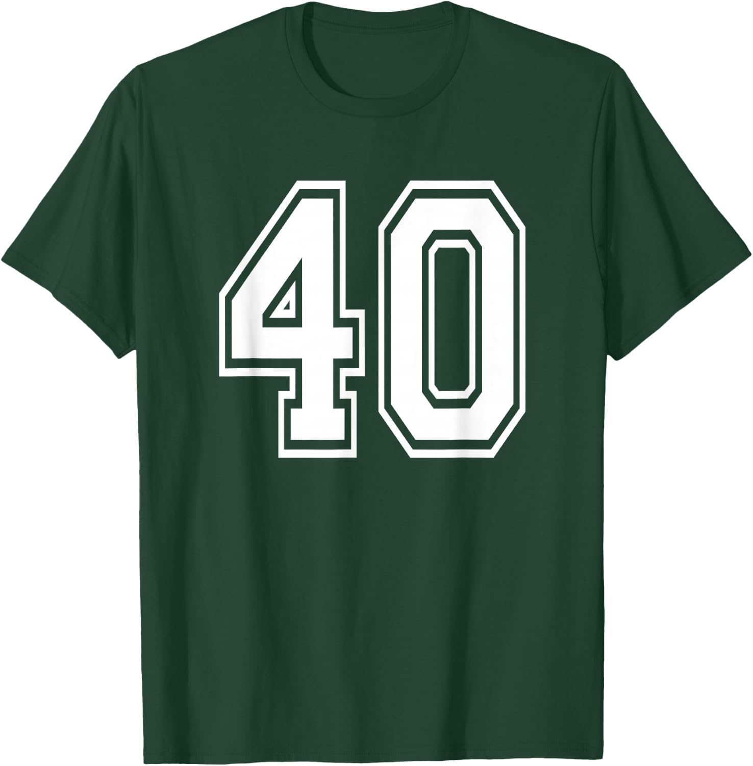 Number 40 40th Birthday Gift Player Team Numbered Jersey T-Shirt - T-Shirt | Forest