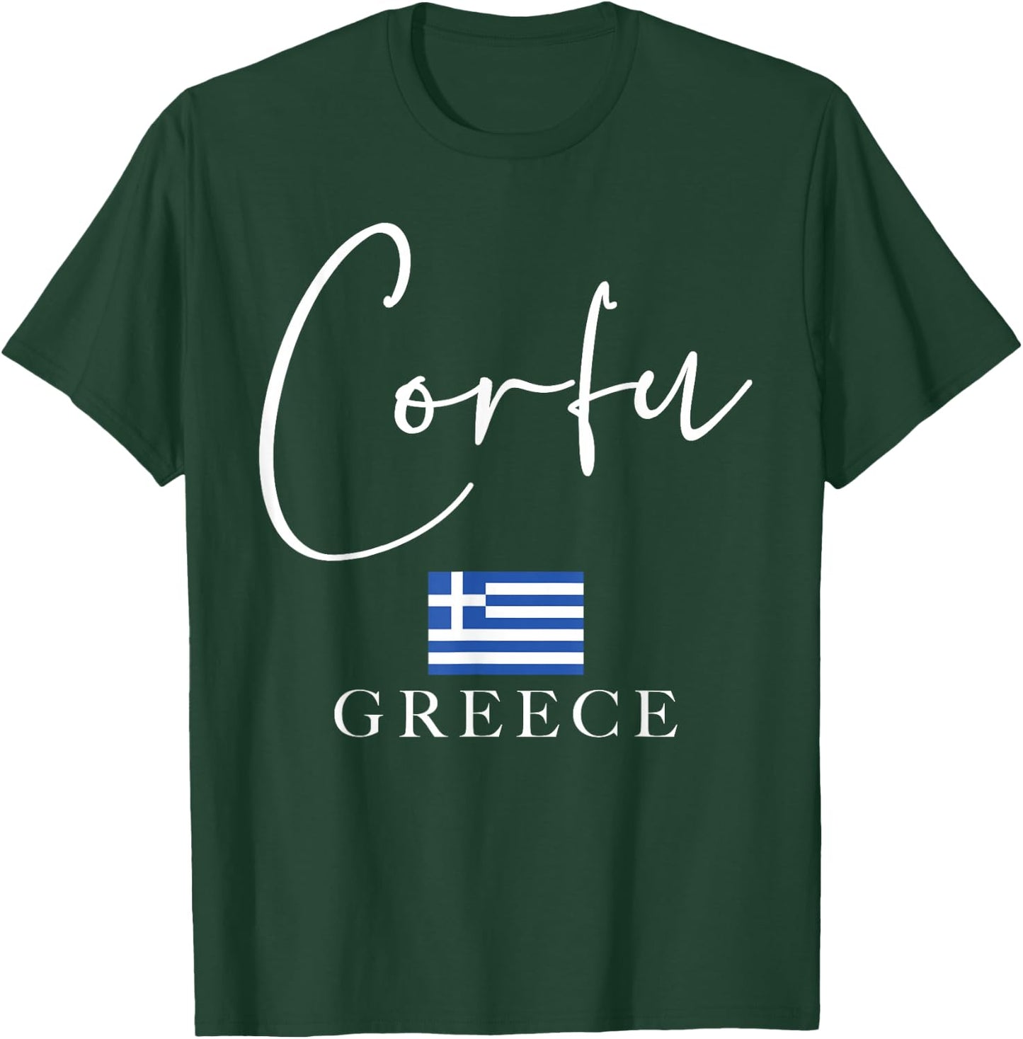 Greece Flag Vacation - Island Corfu T-Shirt - T-Shirt | Forest