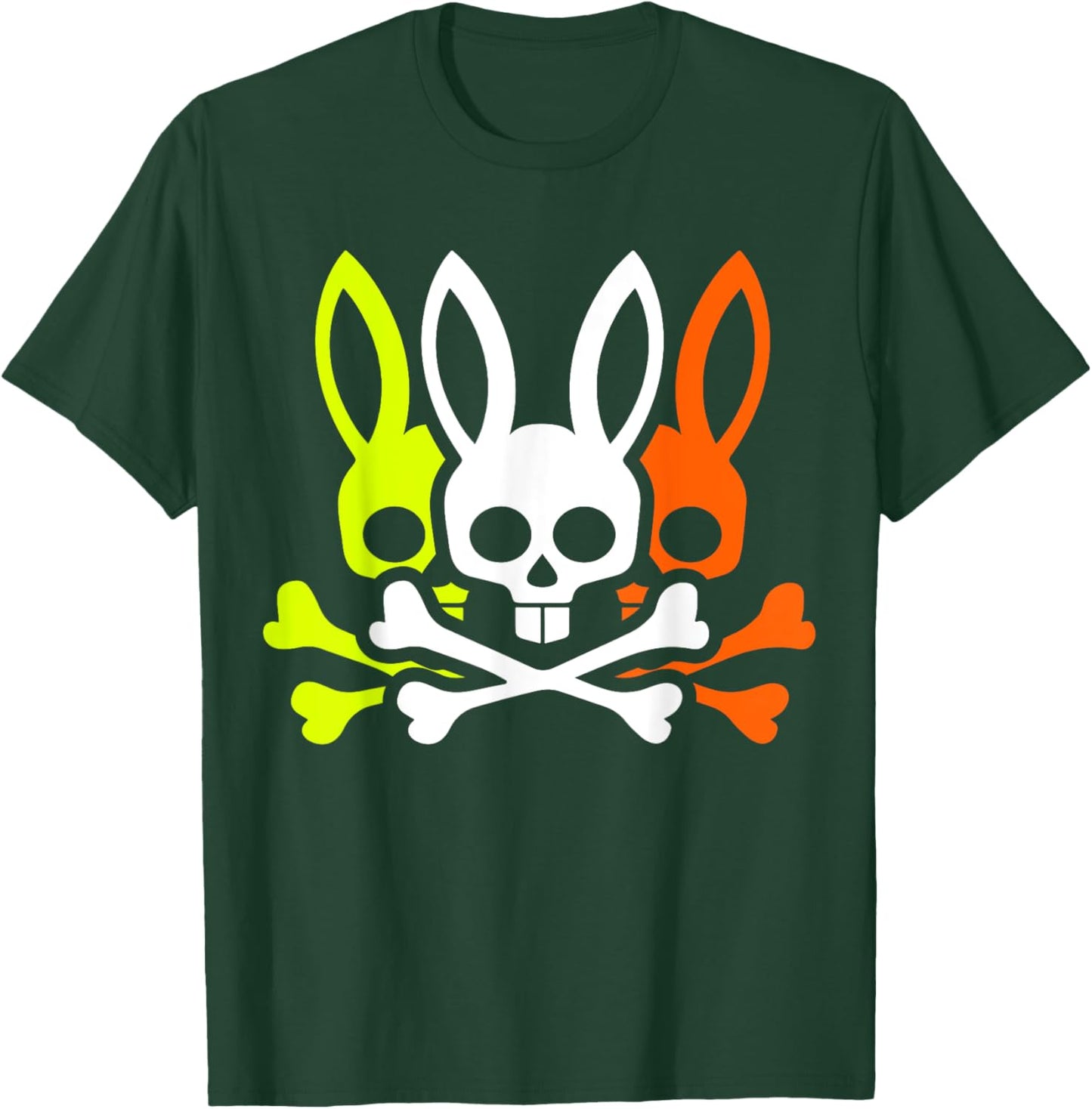 Scary Skull And Crossbones Bad Rabbit Horror Bunny Halloween T-Shirt - T-Shirt | Forest