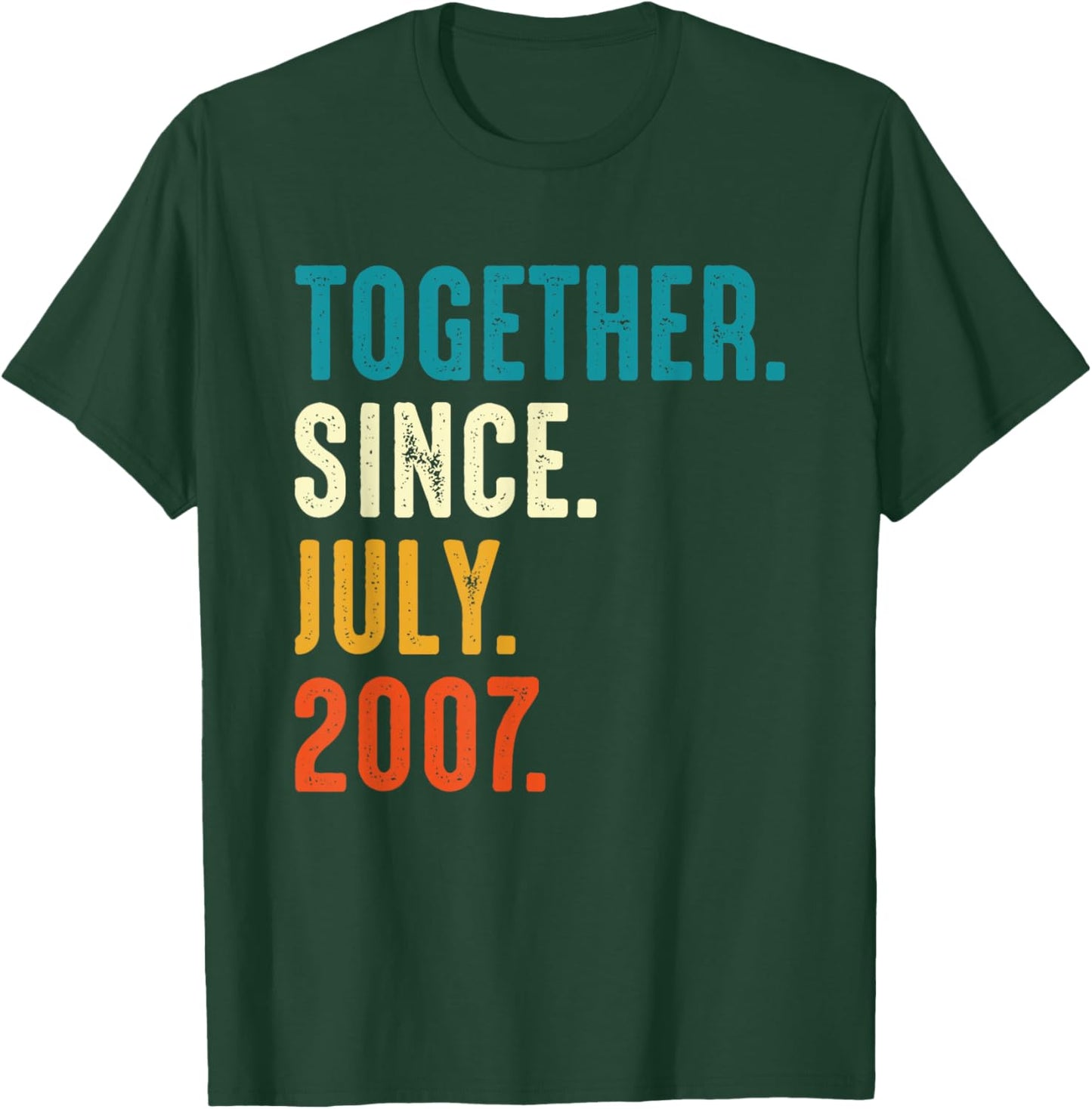 Together Since July 2007 Best Matching Anniversary T-Shirt - T-Shirt | Forest