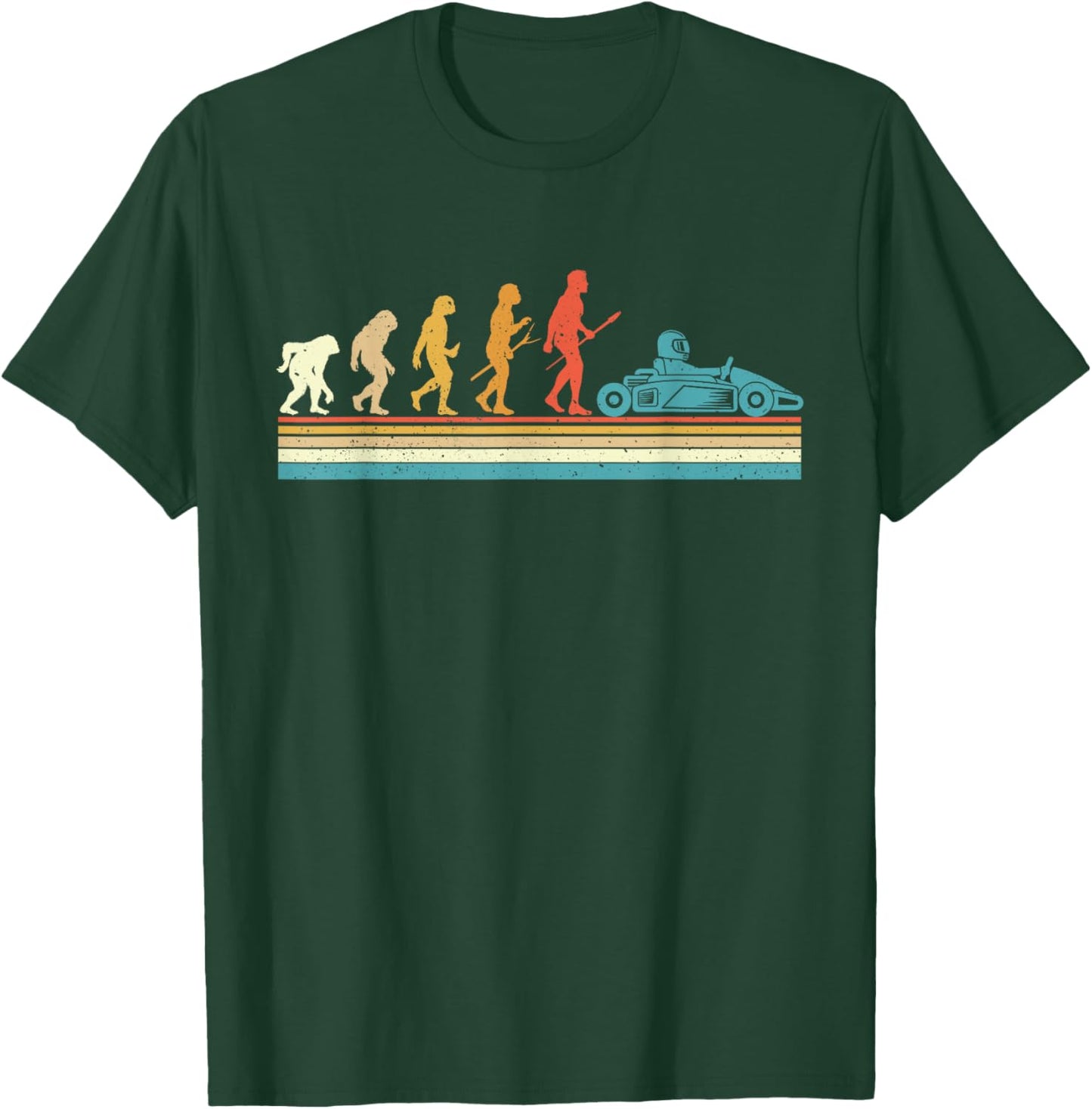 Retro Vintage Go Kart Driver - Racing Go Karting Lover T-Shirt - T-Shirt | Forest