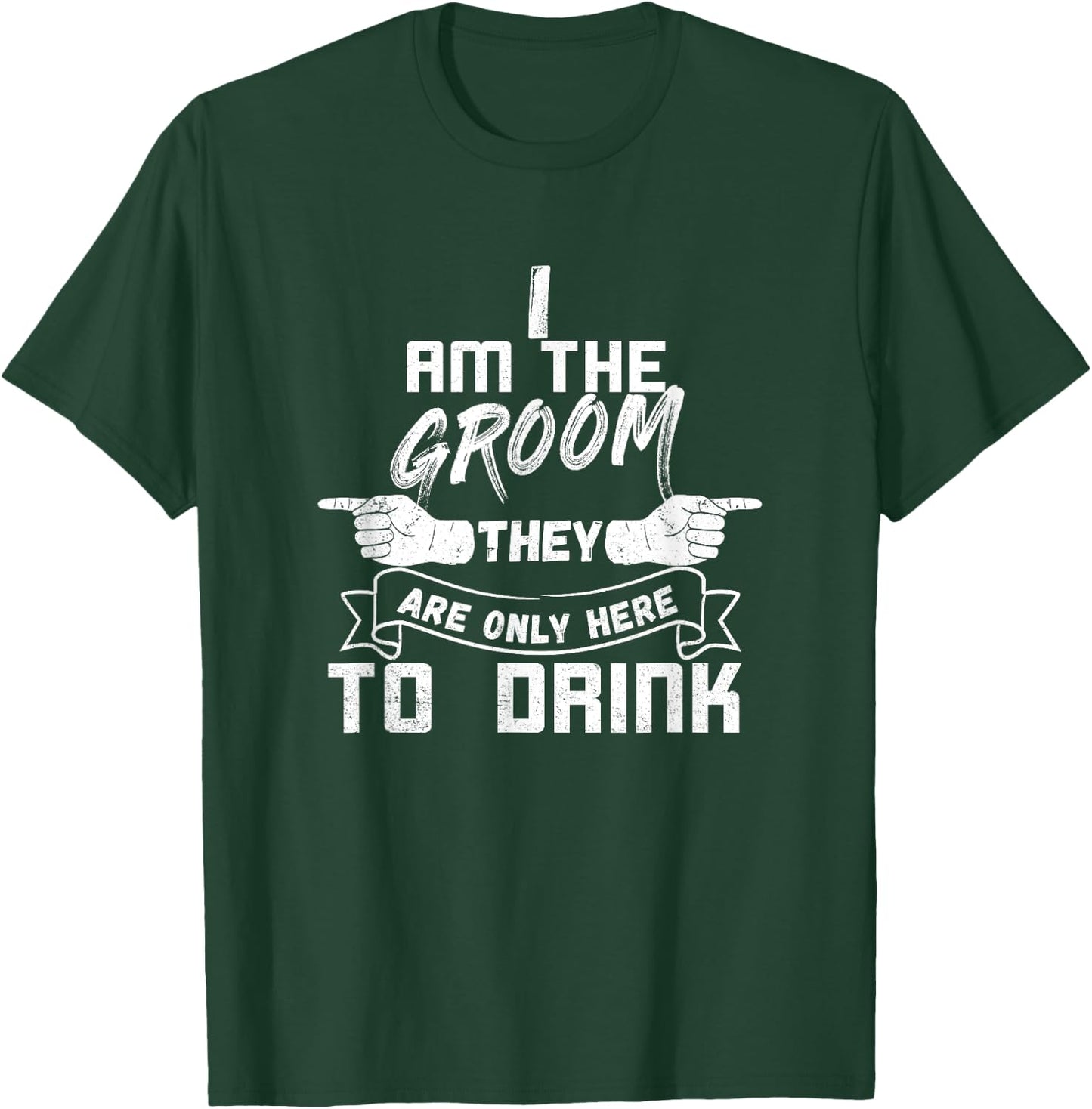 I am the groom matching set triple 1/3 Funny Bachelor Party T-Shirt - T-Shirt | Forest