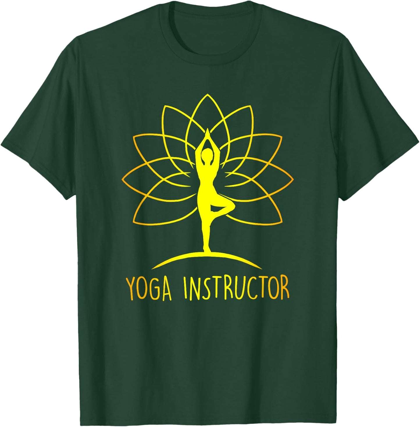 Yoga Instructor Lotus Flower Cool Meditation Instructor Gift T-Shirt - T-Shirt | Forest