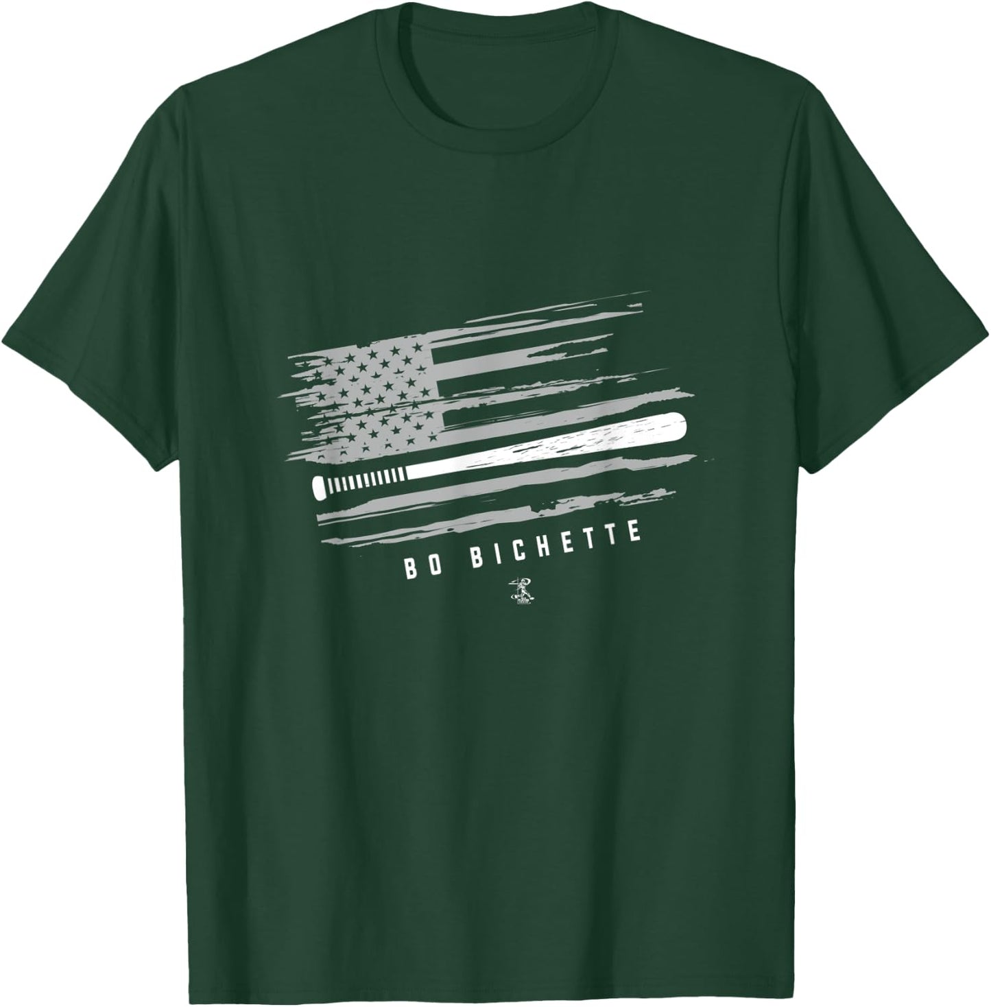 Bo Bichette Baseball Flag Graphic - Apparel T-Shirt - T-Shirt | Forest