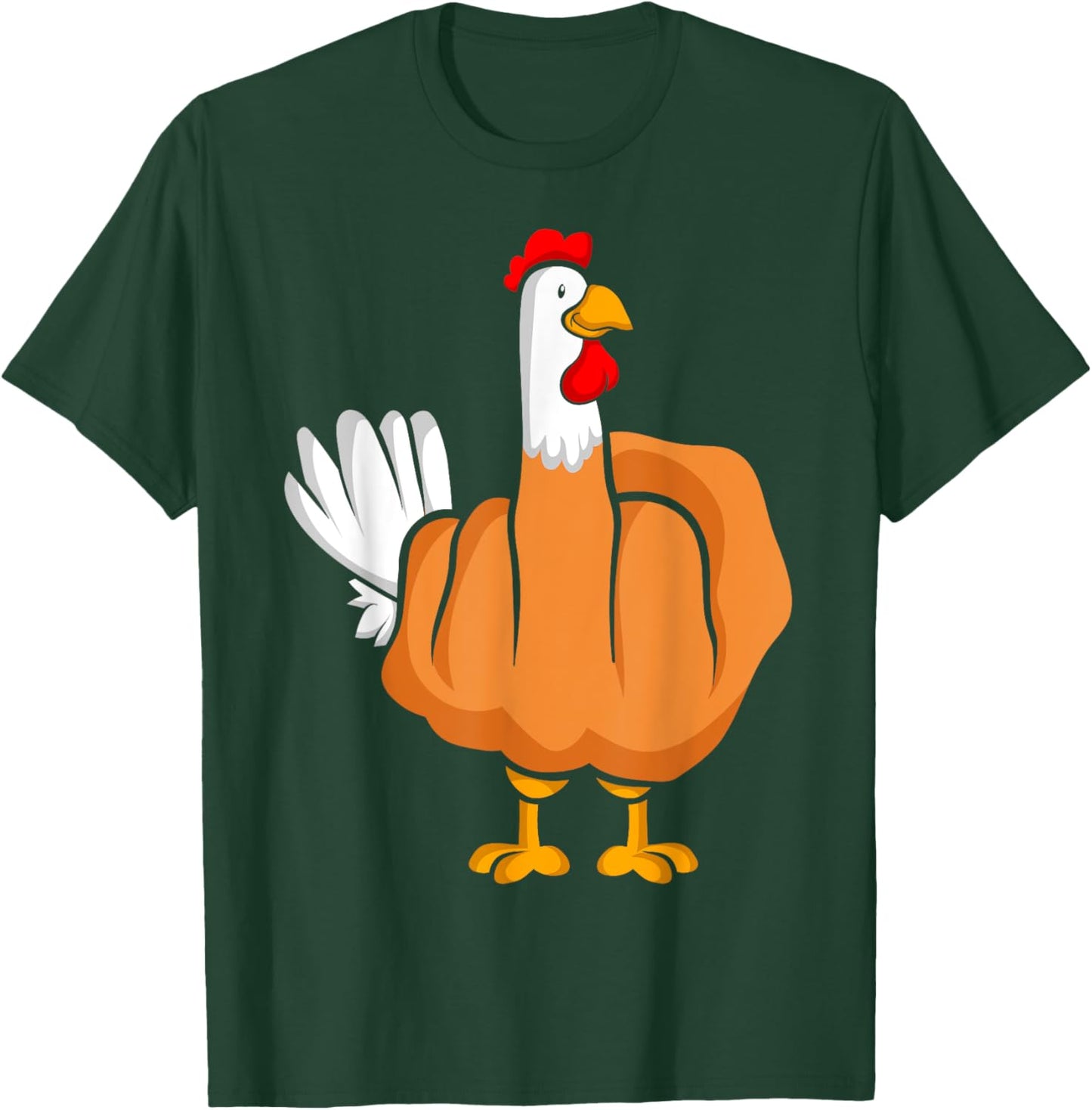 Middle Finger Chicken Rooster T-Shirt - T-Shirt | Forest