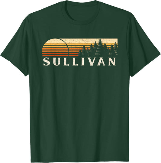 Sullivan, MO Vintage Evergreen Sunset Eighties Retro T-Shirt - T-Shirt | Forest