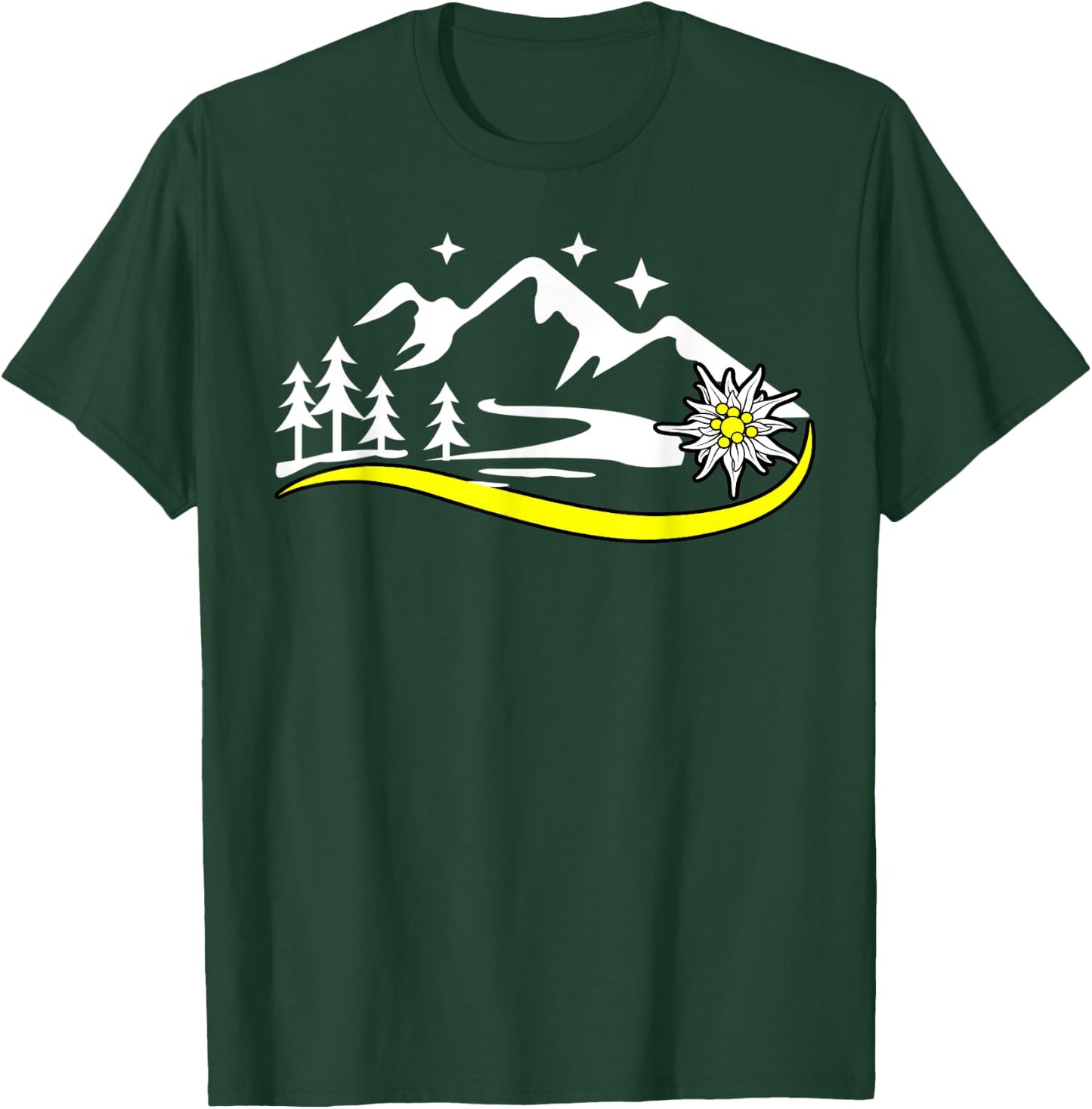 Alpen Edelweiß Edelweiss costume for dirndl and lederhosen T-Shirt - T-Shirt | Forest