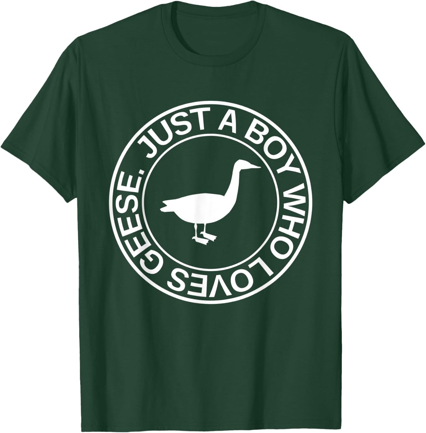 Just A Boy Who Loves Geese Gift Waterfowl Goose T-Shirt - T-Shirt | Forest