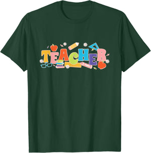 Teacher Art Men Women Funny School Teachers T-Shirt - T-Shirt | Forest