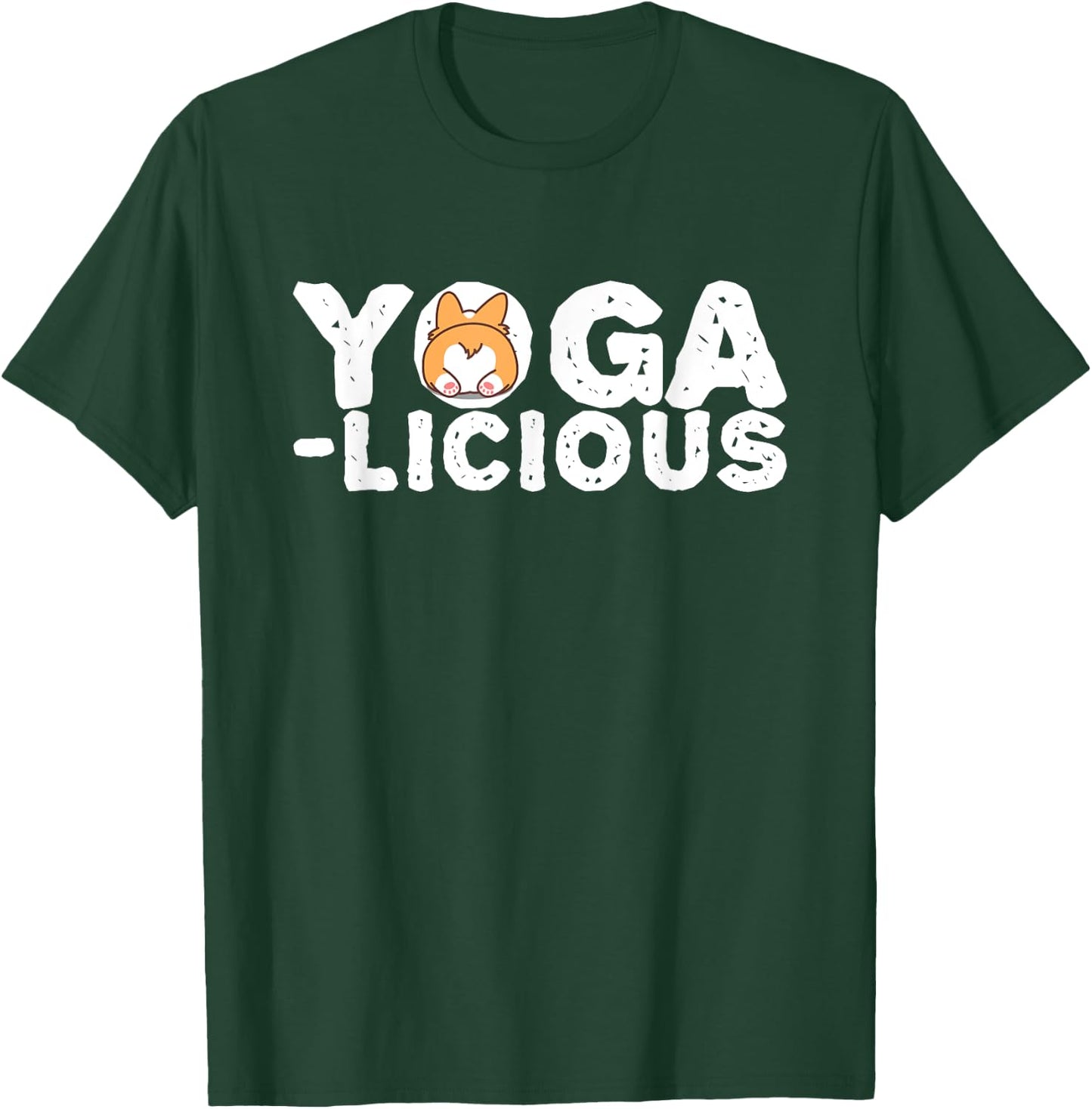 Yogalicious - Fun Cute Yoga Meditation Stretching T-Shirt - T-Shirt | Forest