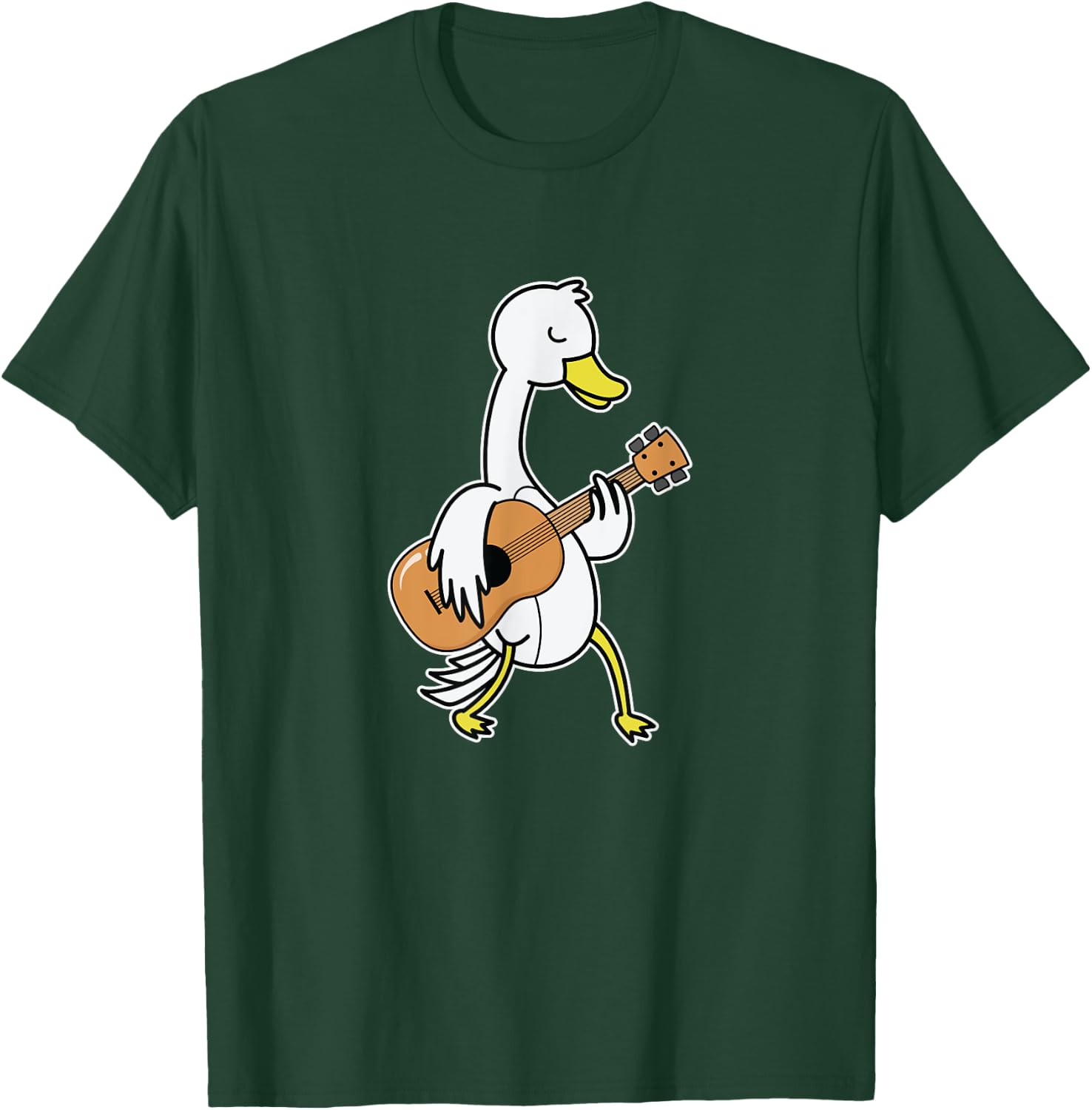 Goose playing Guitar T-Shirt - T-Shirt | Forest
