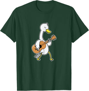 Goose playing Guitar T-Shirt - T-Shirt | Forest