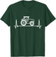 Heartbeat Tractor Pulse ECG Farmer Farmer Trekker Tug T-Shirt - T-Shirt | Forest