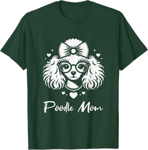 Poodle Mom Dog Heart Love Graphic Design Women Girls Kids T-Shirt - T-Shirt | Forest