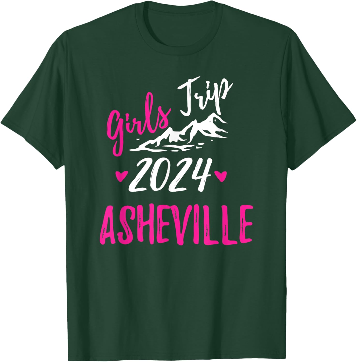 Asheville Girls Trip 2024 Vacation Bachelorette T-Shirt - T-Shirt | Forest