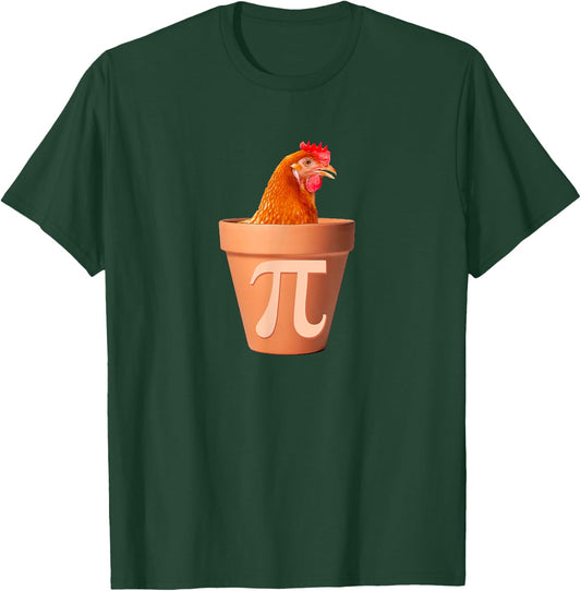 Chicken Pot Pi Funny Math Chicken Pot Pie Graphic Design T-Shirt - T-Shirt | Forest