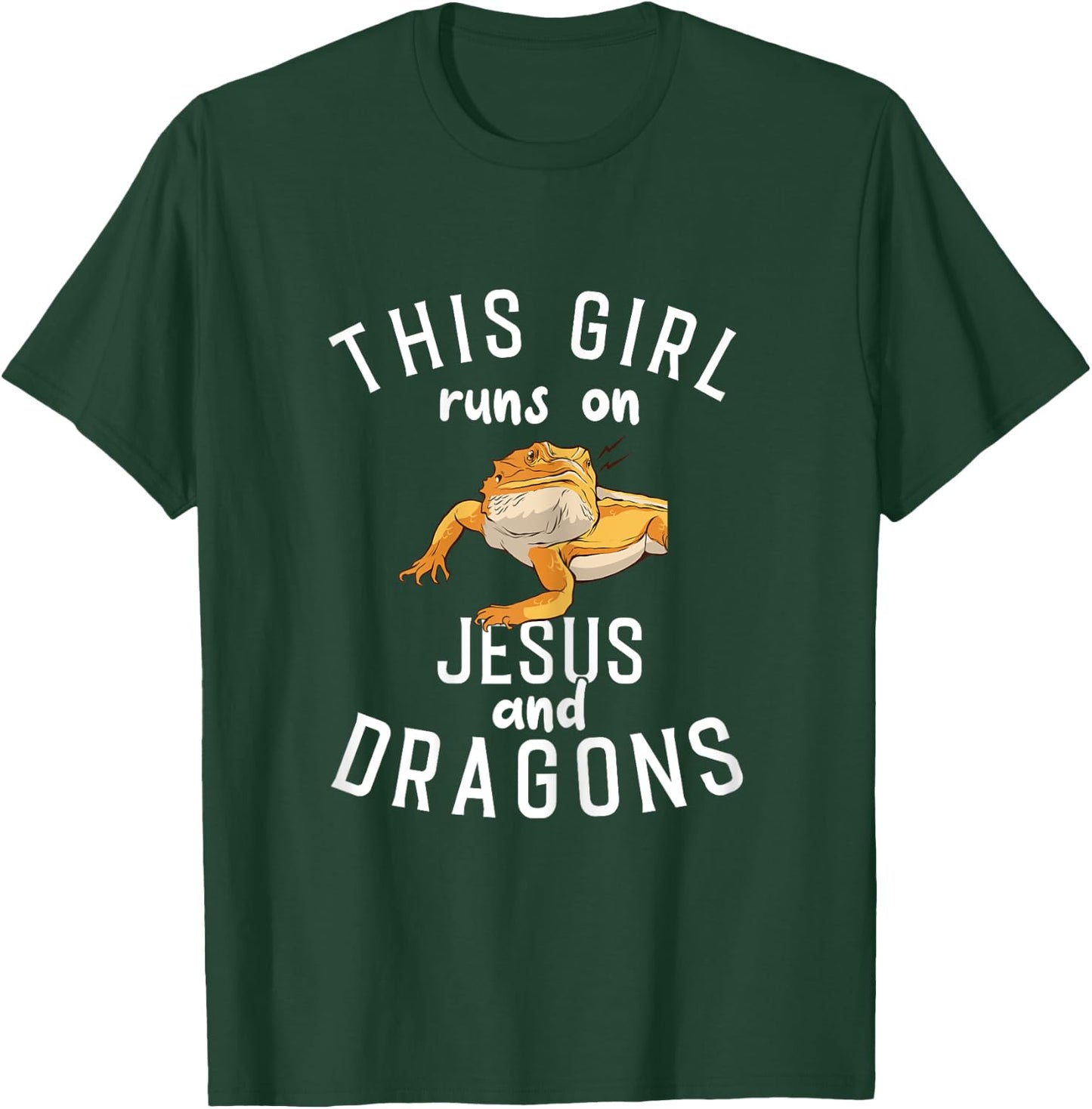 Jesus and Bearded Dragons T-Shirt - T-Shirt | Forest