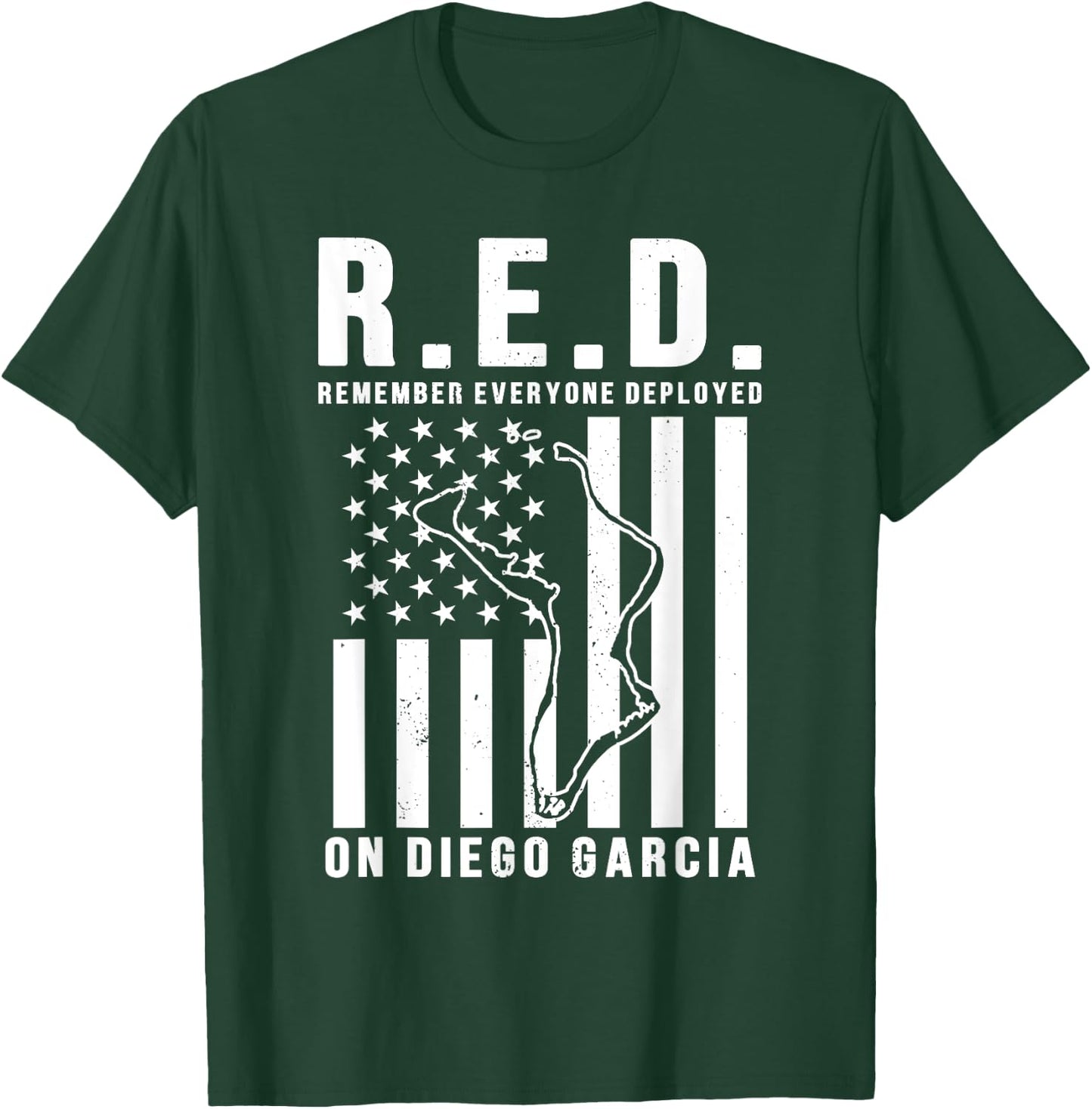 Deployed to Diego Garcia- RED Fridays T-Shirt - T-Shirt | Forest