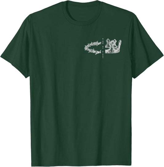 He Is The King of Glory - Front and Back, Men Bible Verse T-Shirt - T-Shirt | Forest