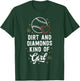 Baseball shirt for girls Dirt and Diamonds Kind of Girl T-Shirt - T-Shirt | Forest