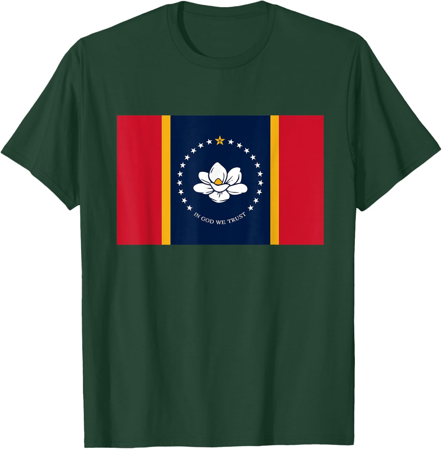 Mississippi New State Flag T-Shirt - T-Shirt | Forest