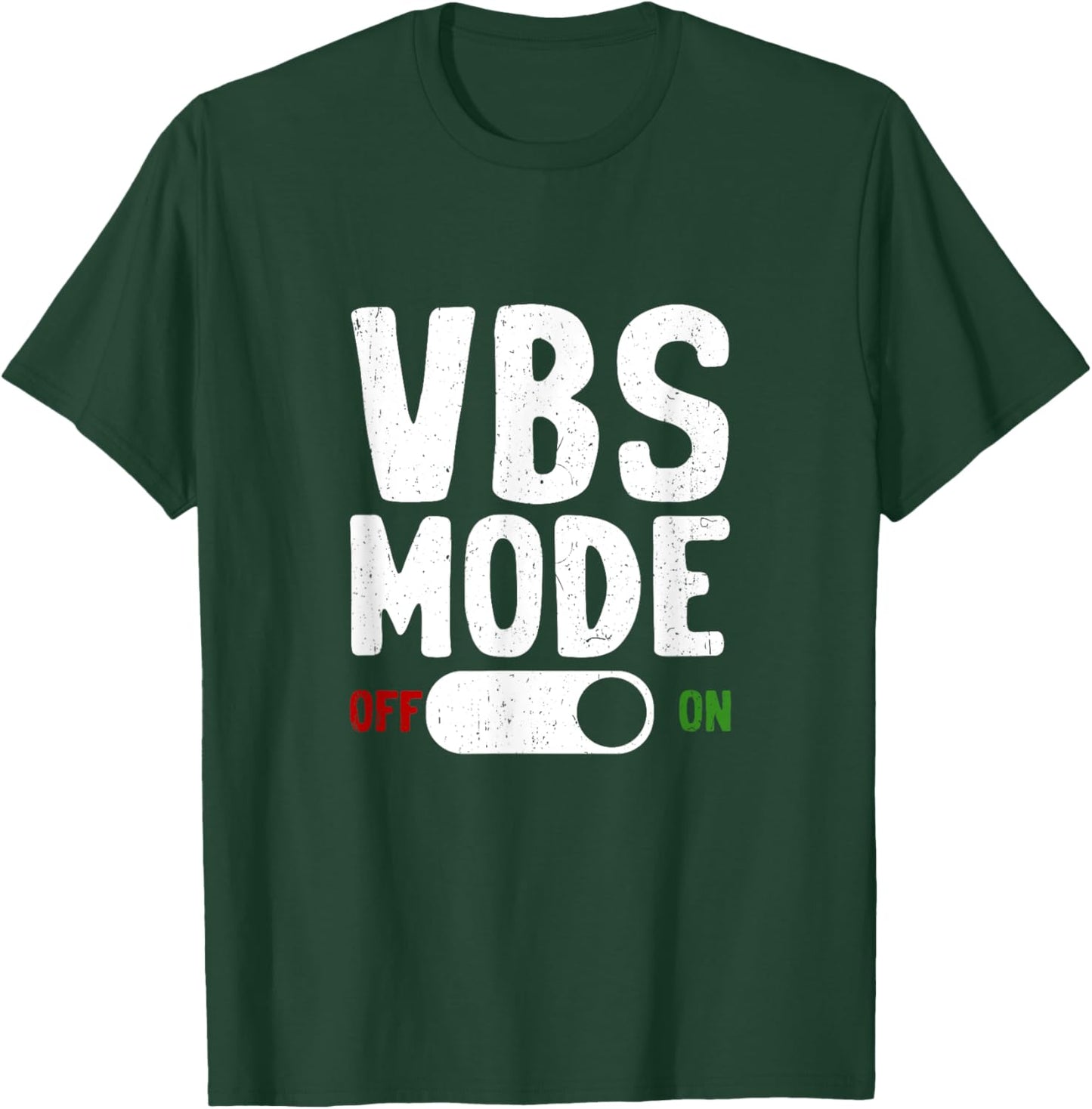 VBS Vacation Bible School Mode On Summer Christian Teacher T-Shirt - T-Shirt | Forest