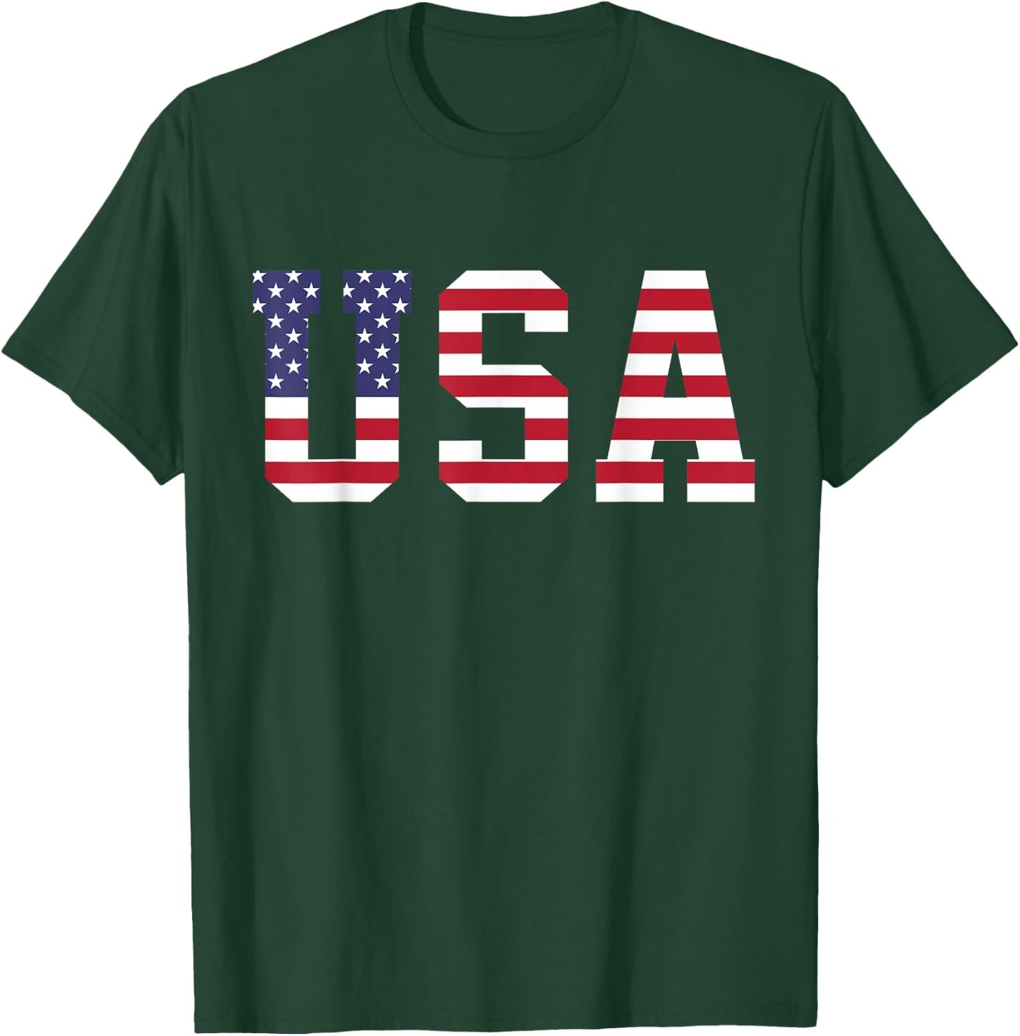 USA National American Flag 4th of July T-Shirt - T-Shirt | Forest