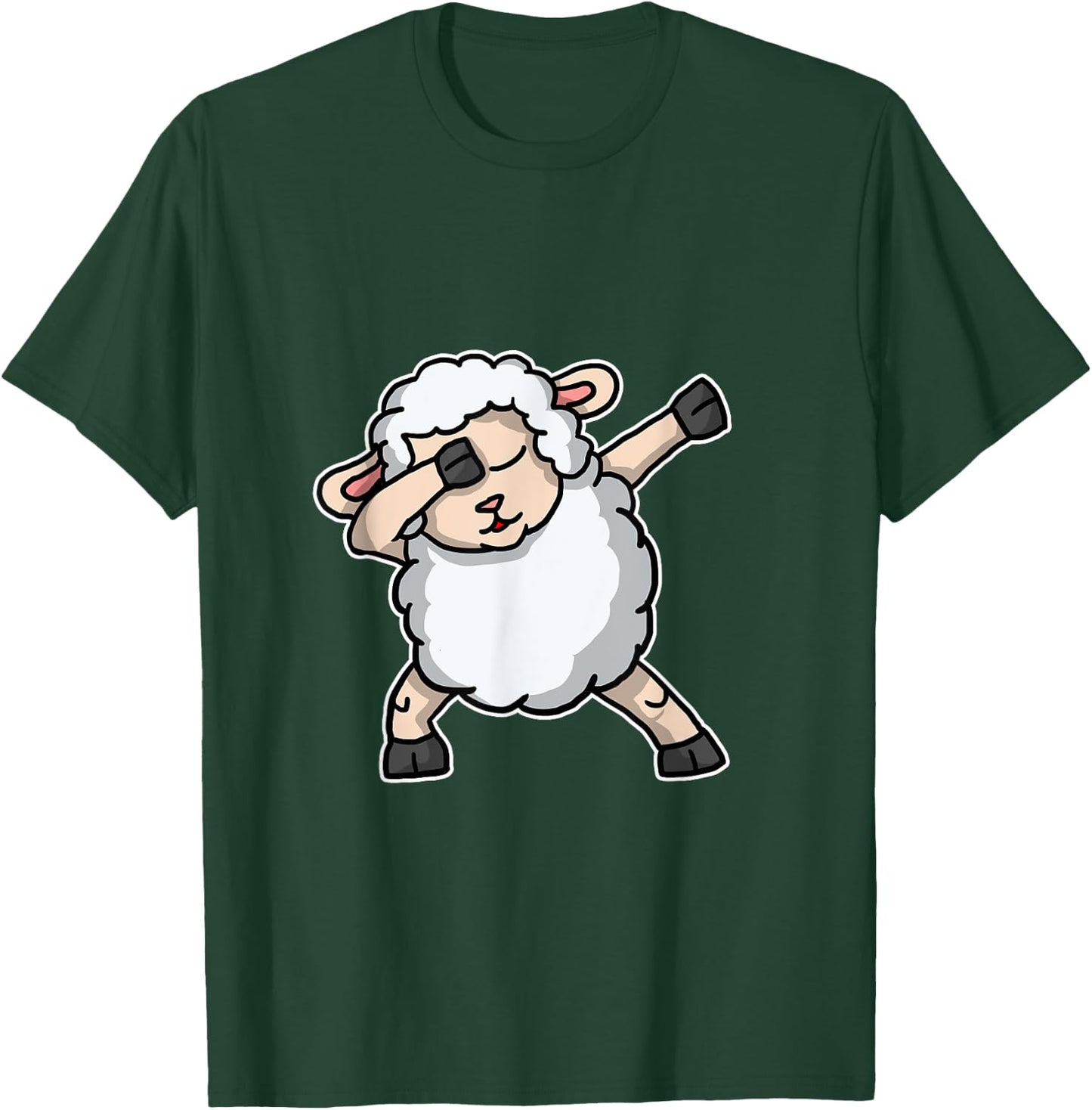 Funny Dabbing Sheep Gift Lamb Shepherd Dab Dance T-Shirt - T-Shirt | Forest