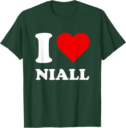 Red Heart I Love Niall T-Shirt - T-Shirt | Forest